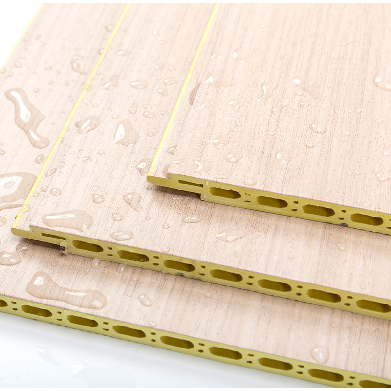 Yxwpc609 spessore 9mm 60 cm di larghezza di larghezza installazione rapida pannello wpc pannello integrato pannello integrato parete in fibra di legno in legno
