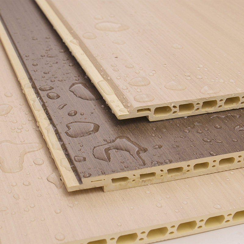 Yxwpc609 spessore 9mm 60 cm di larghezza di larghezza installazione rapida pannello wpc pannello integrato pannello integrato parete in fibra di legno in legno