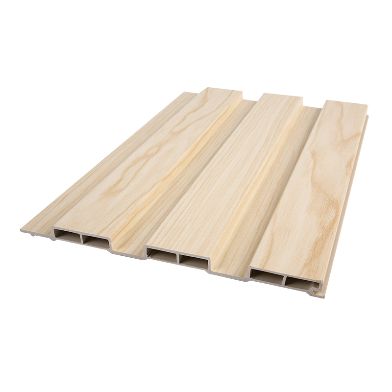 Pannello scanalato in WPC impermeabile e durevole, rivestimento in plastica composita per pareti, dimensioni delle cellule 10 * 4.2 YXWPC19512